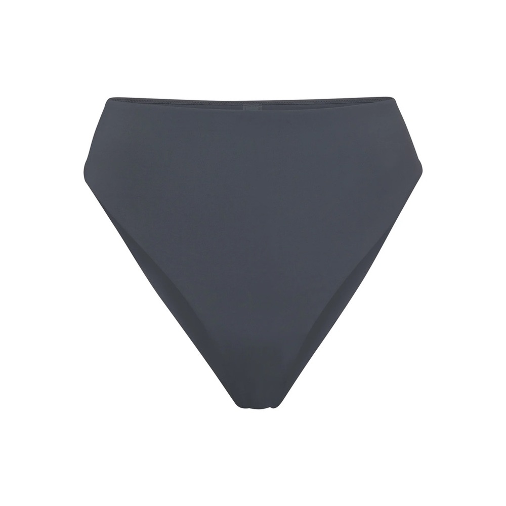 Skims SIGNATURE SWIM MID WAIST BOTTOMS | GUNMETAL 2X